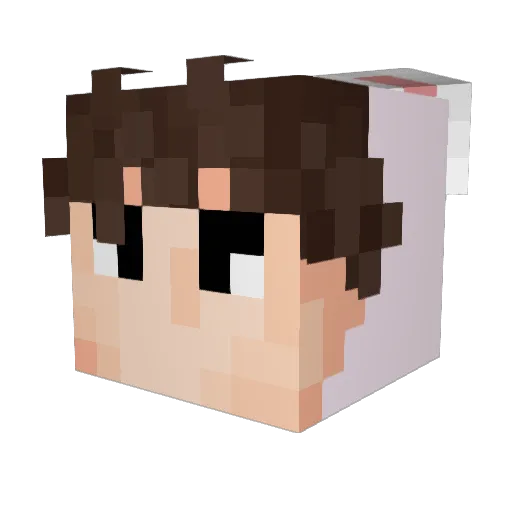 GlitchCrown Minecraft avatar head, 3D render