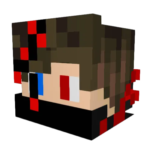 GlitchGamer1 Minecraft avatar head, 3D render