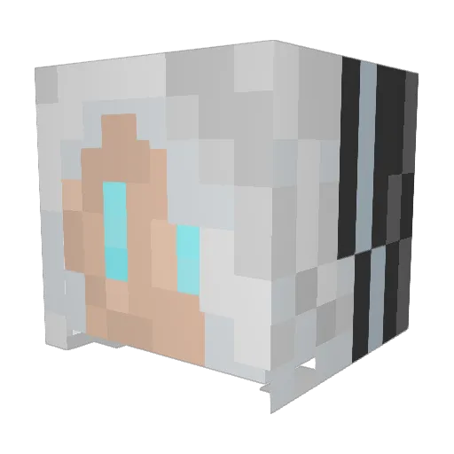 GlitchIsCool Minecraft avatar head, 3D render