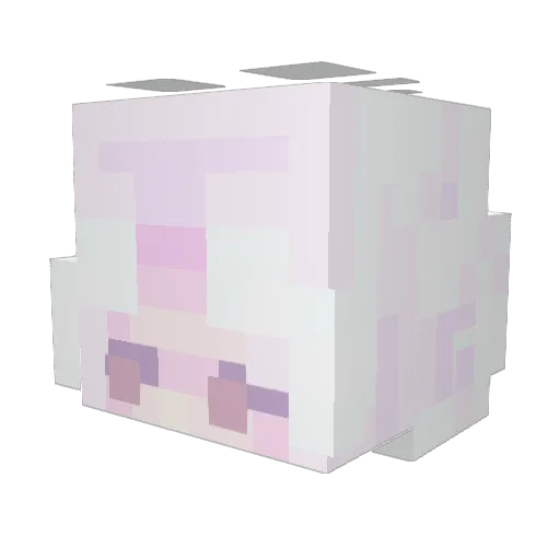 GlitchIy Minecraft avatar head, 3D render