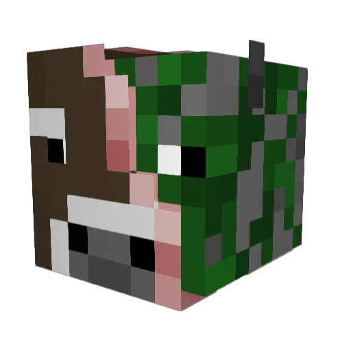 GlitchKing724 Minecraft avatar head, 3D render