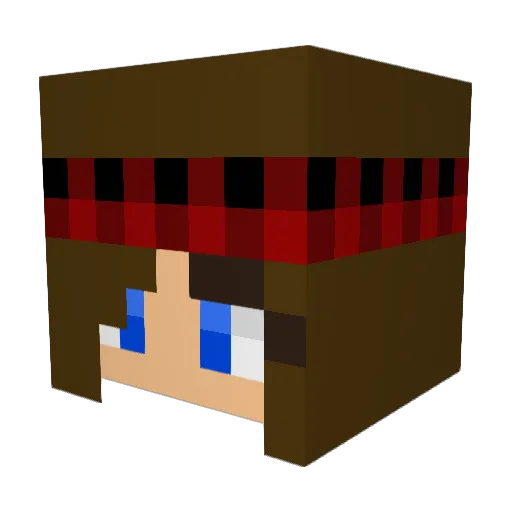 GlitchKitten01 Minecraft avatar head, 3D render