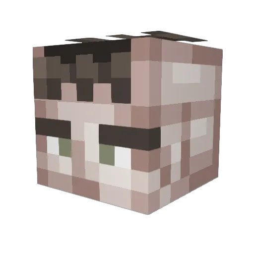 GlitchMC667 Minecraft avatar head, 3D render