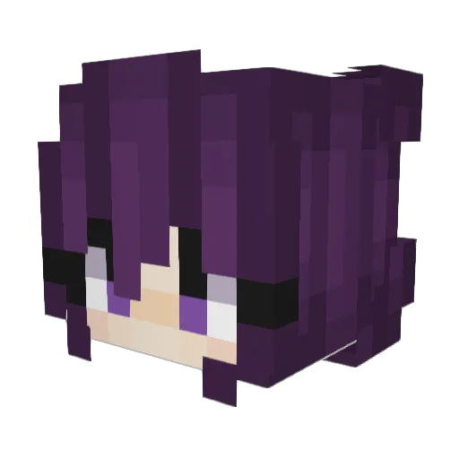 GlitchPhoenix Minecraft avatar head, 3D render