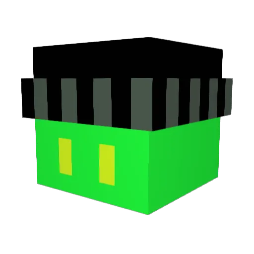 GlitchR_ Minecraft avatar head, 3D render