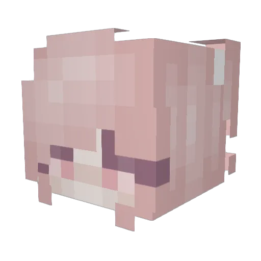 GlitchRex Minecraft avatar head, 3D render