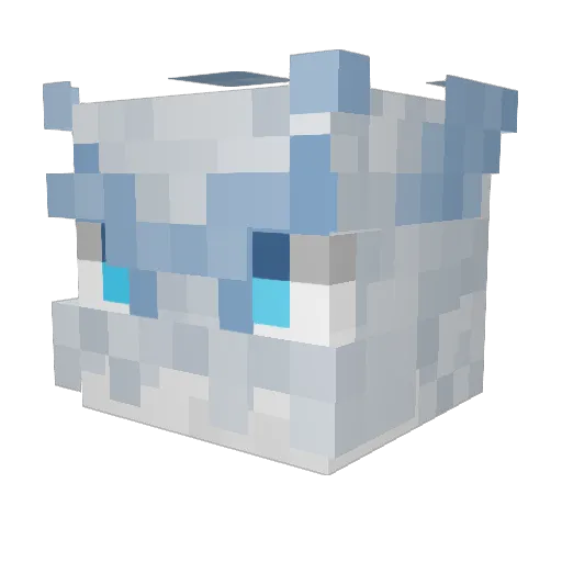 GlitchScatter Minecraft avatar head, 3D render