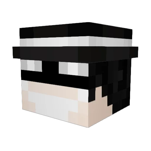 GlitchSkully Minecraft avatar head, 3D render