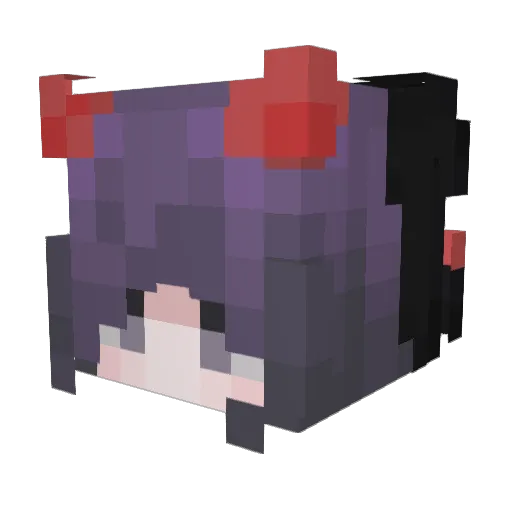 GlitchSnowy Minecraft avatar head, 3D render