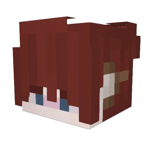 GlitchSpring Minecraft avatar head, 3D render