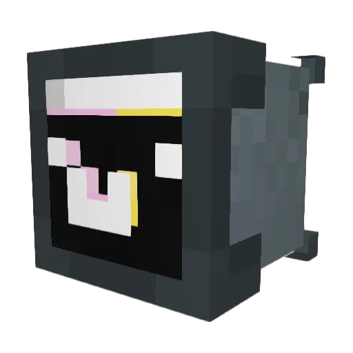 GlitchTheCreator Minecraft avatar head, 3D render