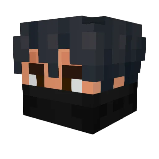 GlitchXMaster7 Minecraft avatar head, 3D render