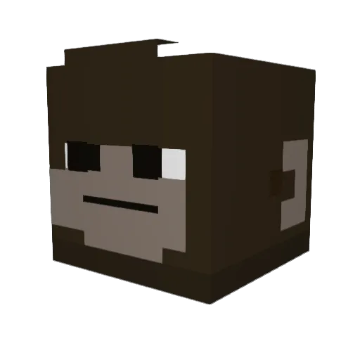 GlitchZER0 Minecraft avatar head, 3D render