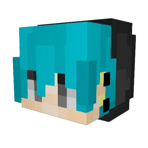 Glitch_2047 Minecraft avatar head, 3D render