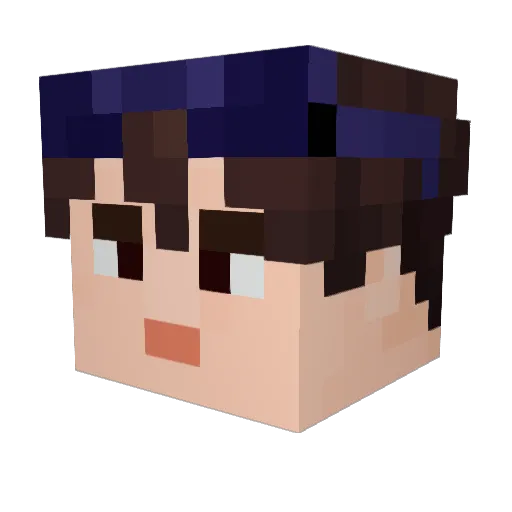 Glitche33 Minecraft avatar head, 3D render