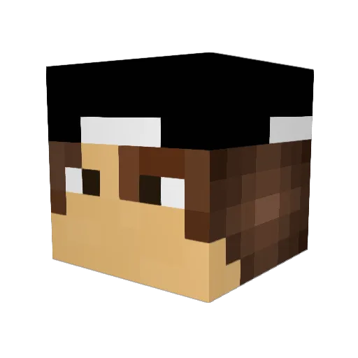 Glitched325 Minecraft avatar head, 3D render