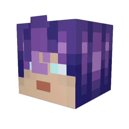 GlitchedArtist42 Minecraft avatar head, 3D render