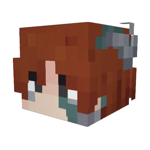 GlitchedDargon Minecraft avatar head, 3D render