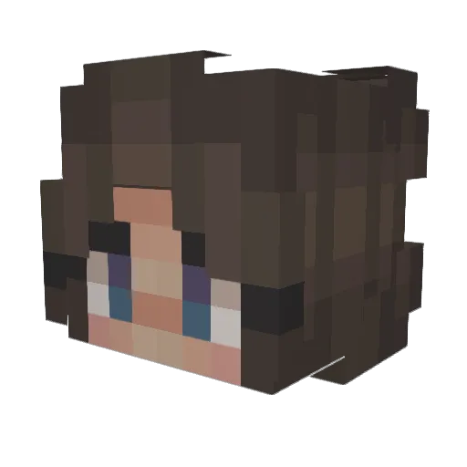GlitchedDimples Minecraft avatar head, 3D render