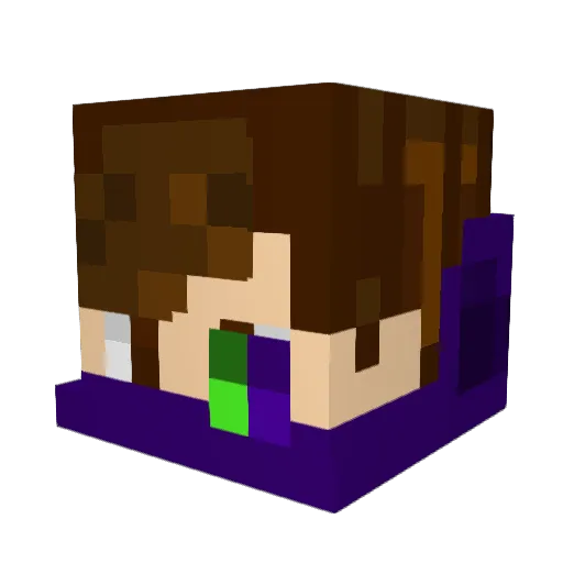 GlitchedGames Minecraft avatar head, 3D render