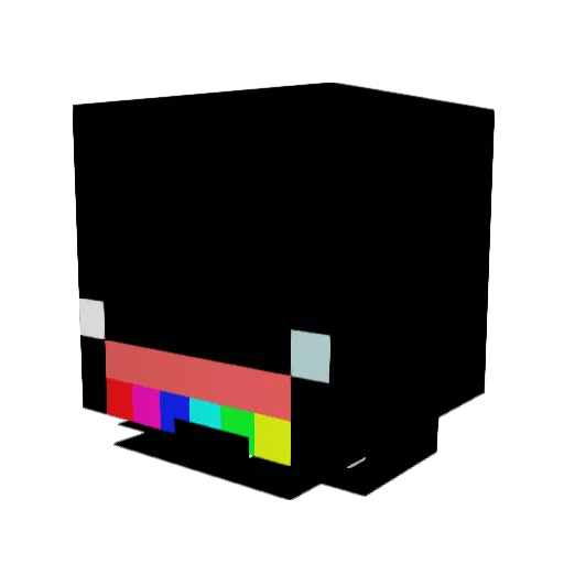 GlitchedGaymer Minecraft avatar head, 3D render