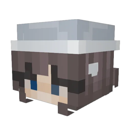 GlitchedGirl_ Minecraft avatar head, 3D render