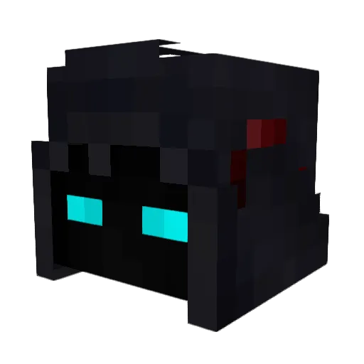 GlitchedJinx Minecraft avatar head, 3D render