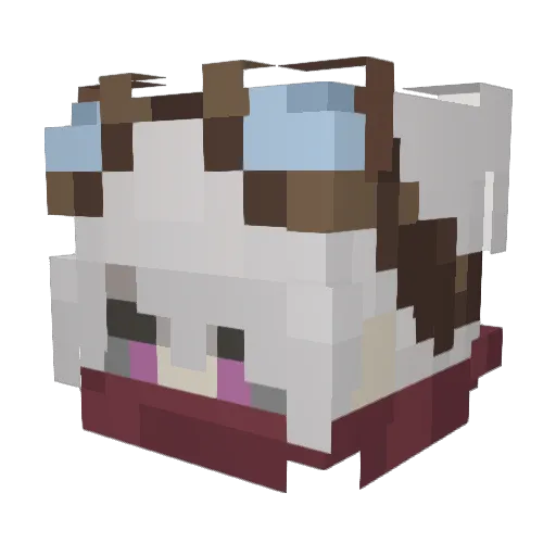GlitchedMoon83 Minecraft avatar head, 3D render