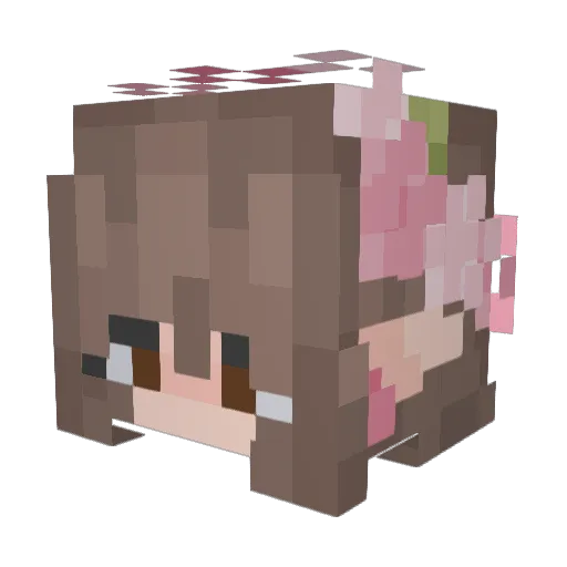 Glitched_3858 Minecraft avatar head, 3D render