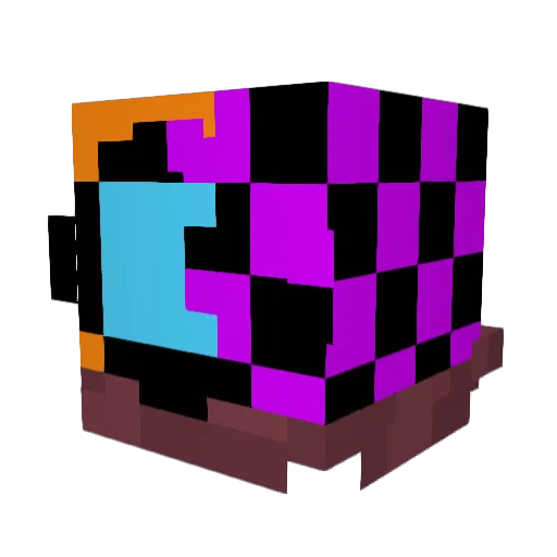 GlitchingBlueJay Minecraft avatar head, 3D render