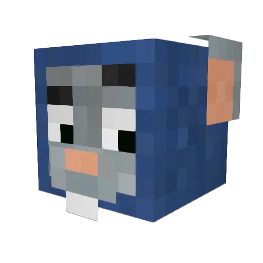 Glitchmittel Minecraft avatar head, 3D render