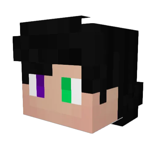 Glitchpoint Minecraft avatar head, 3D render