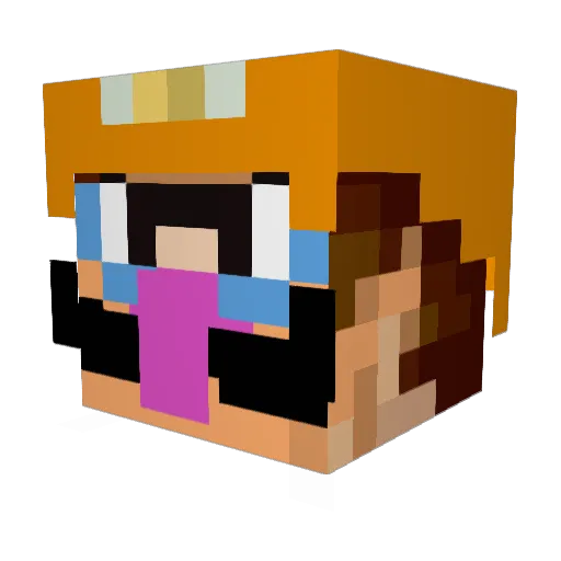 Glitchy6 Minecraft avatar head, 3D render