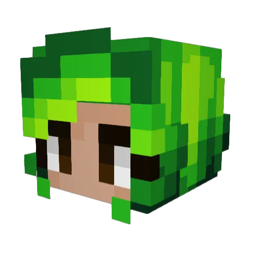 GlitchyCoding Minecraft avatar head, 3D render