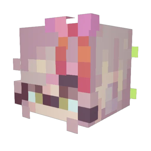 Glitchydrawer Minecraft avatar head, 3D render