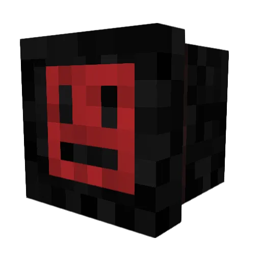 Glitchyfloof Minecraft avatar head, 3D render