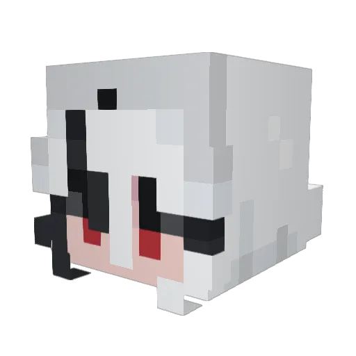 GlitterFarttt Minecraft avatar head, 3D render