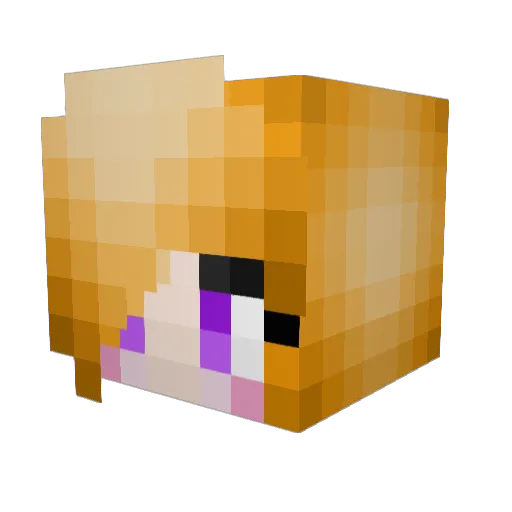 GlitterGirl04 Minecraft avatar head, 3D render