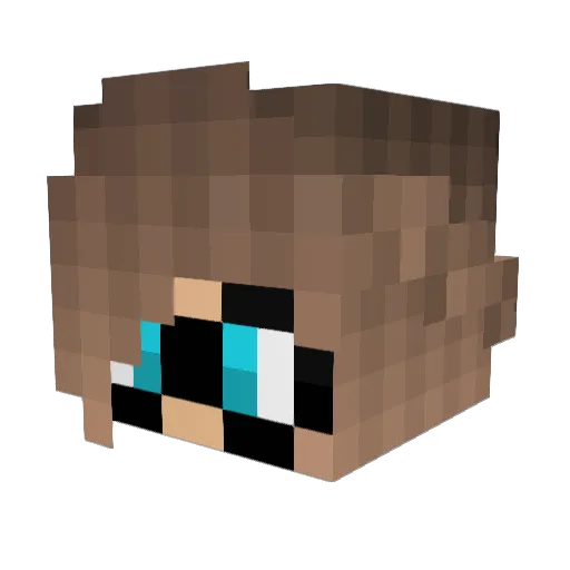 GlitterHamster Minecraft avatar head, 3D render