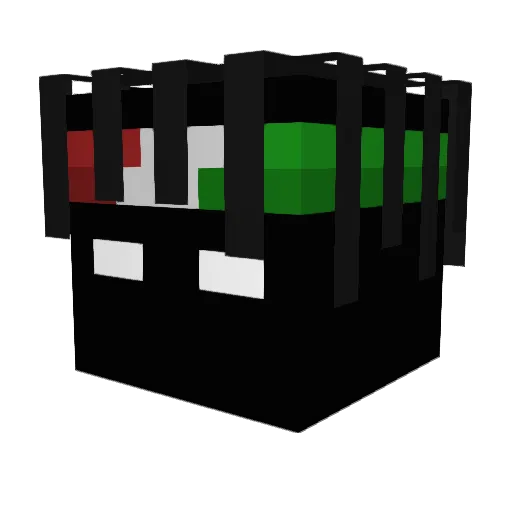 GlitterKing Minecraft avatar head, 3D render
