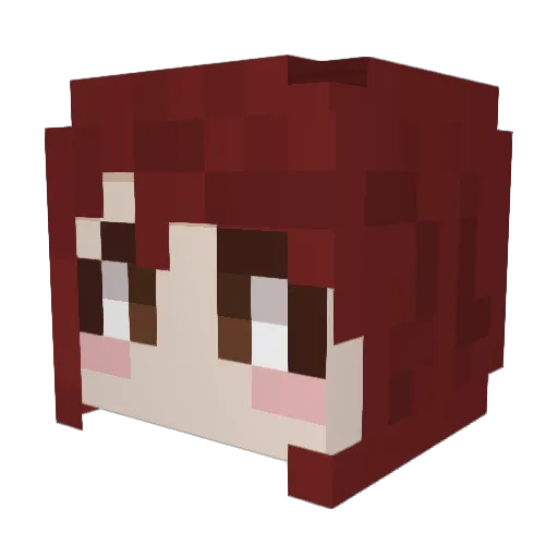 GlitterKitty108 Minecraft avatar head, 3D render