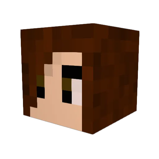 GlitterStix53 Minecraft avatar head, 3D render
