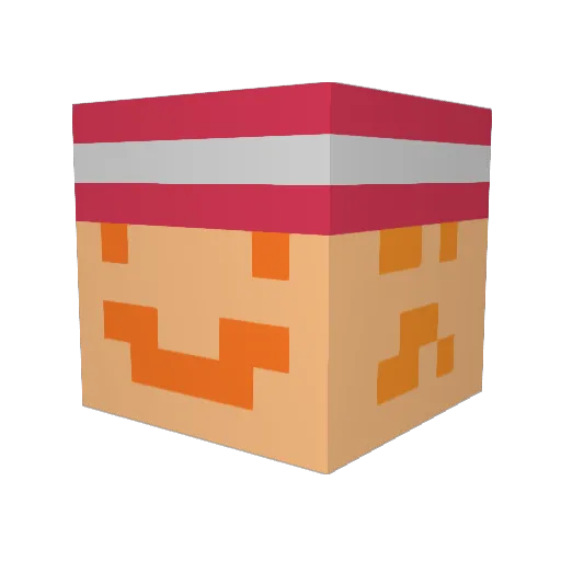 Glittercorn1300 Minecraft avatar head, 3D render