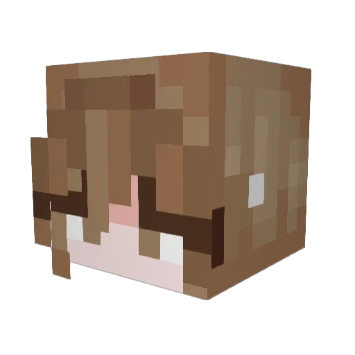 Glittergirl2017 Minecraft avatar head, 3D render