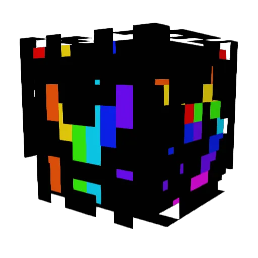 Glitterpoes Minecraft avatar head, 3D render