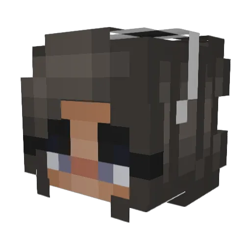 Glitterthighs Minecraft avatar head, 3D render