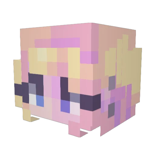 GlitteryStardust Minecraft avatar head, 3D render