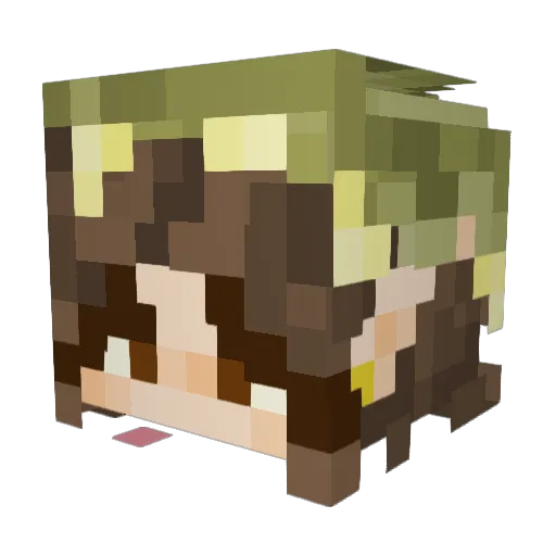 Glitxh07 Minecraft avatar head, 3D render