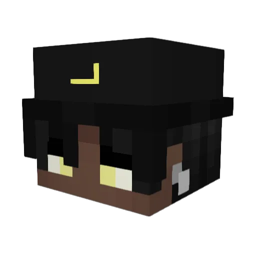 Glixoo Minecraft avatar head, 3D render