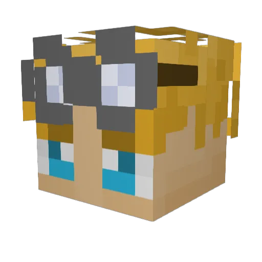 GlizzGod9 Minecraft avatar head, 3D render